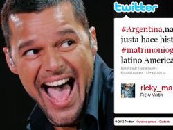 Ricky Martin contento por bodas gay en Argentina