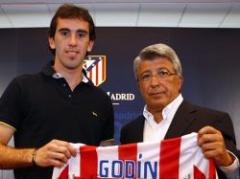 Godín presentado en el Atlético