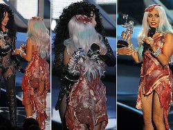 Duras críticas a Lady Gaga por su vestido de carne