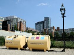 Luz eléctrica generada con excrementos de perro