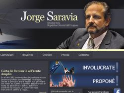 Saravia lanzó su sitio web