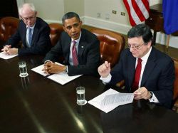 Comenzó la cumbre EEUU-UE en la Casa Blanca