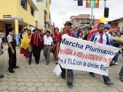 Movilizaciones a favor y en contra del Gobierno ecuatoriano