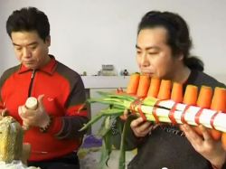 China: hermanos triunfan con sus vegetales musicales