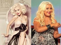 PhotoShop miente figura real de Christina Aguilera