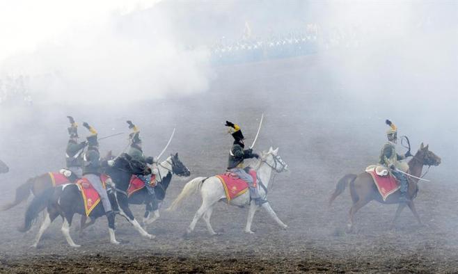 Impactante reconstrucción de la batalla de Austerlitz