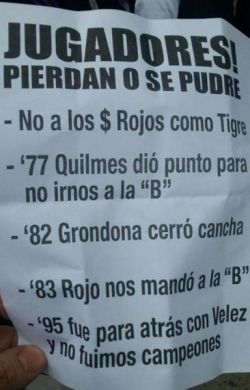 Piden que Racing pierda para que el "Rojo" se vaya a la B