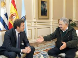 Mujica en Galicia en la última parte de su viaje a España