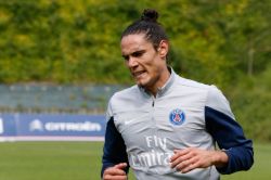 Cavani anotó su primer gol en el PSG y fue el gol del empate