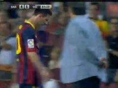 Messi molesto con el "Tata"
