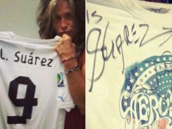 Luis Suárez y Steven Tyler: dos potencias se saludan