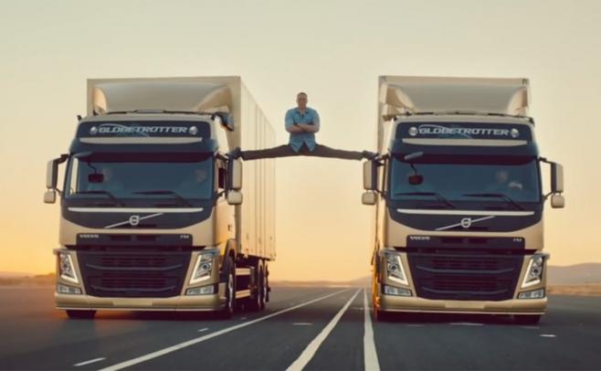 Espectacular acrobacia de Van Damme para Volvo Espectacular acrobacia de Van Damme para Volvo