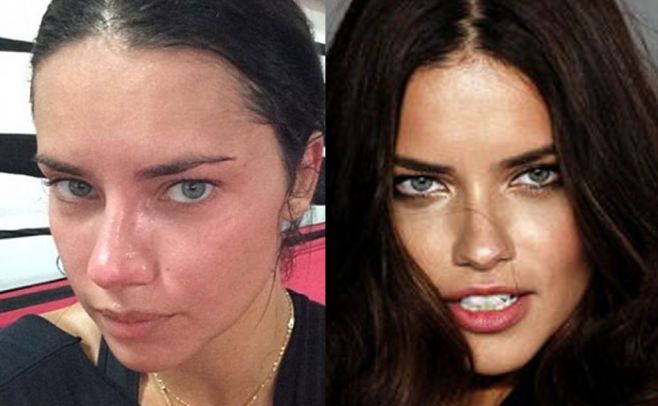 Así es la modelo Adriana Lima sin maquillaje Así es la modelo Adriana Lima sin maquillaje