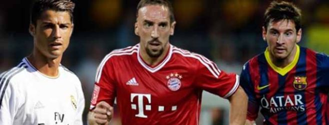 Ribery, Ronaldo y Messi en la puja por el Balón de Oro