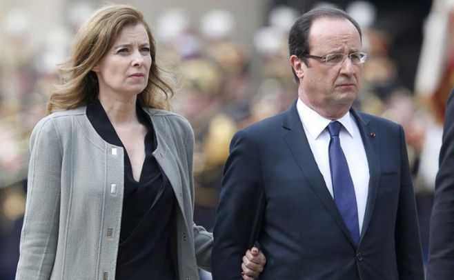 Fran�ois Hollande y Val�rie Trierweiler. EFE