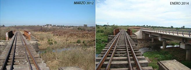 El puente que se construy sobre el arroyo Cuapir.