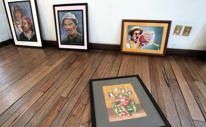 Artistas bolivianos homenajean a "Chespirito". EFE.