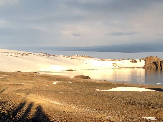 El glaciar Collins en un atarceder soleado. Gonzalo Sobral