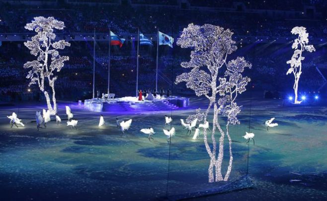 Uruguayos se destacaron en la ceremonia de clausura de los Juegos Olímpicos de Invierno de Sochi 2014. EFE