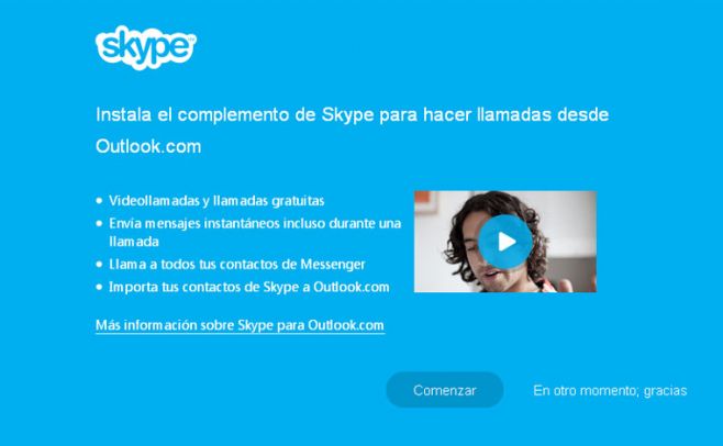 Skype ya está disponible para los usuarios en Outlook.com Skype ya está disponible para los usuarios en Outlook.com