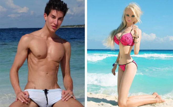 Justin Jedlica y Valeria Lukyanova. 