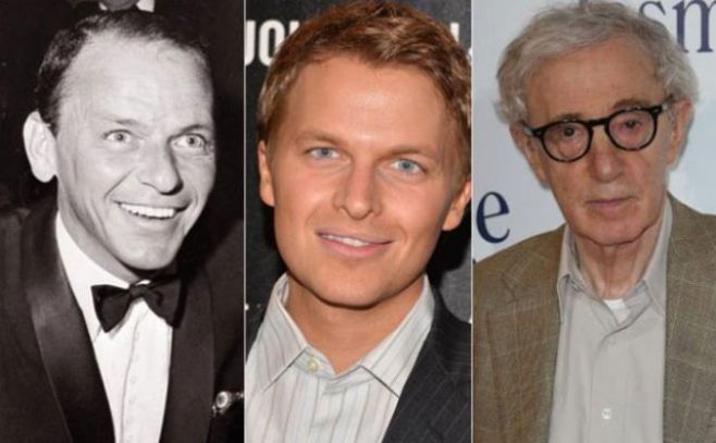 Frank Sinatra, Ronan Farrow y Woody Allen. Frank Sinatra, Ronan Farrow y Woody Allen.