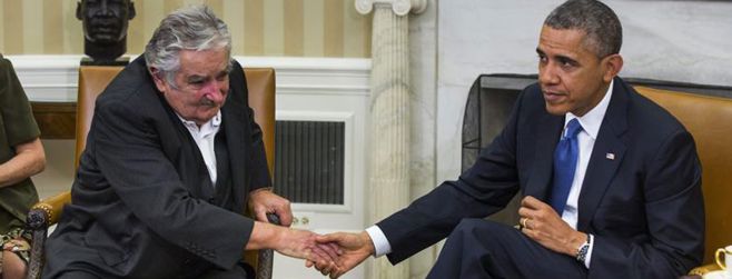 Mujica con Obama: "Venimos a buscar conocimiento e investigación". EFE