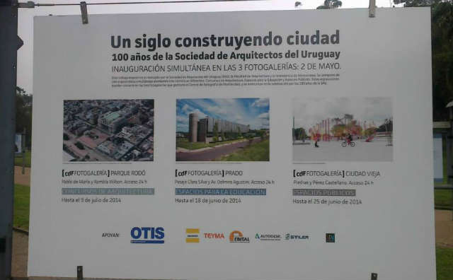 "Un siglo construyendo ciudad" es el nombre que reúne a las exposiciones de fotografías de arquitectura que se exhiben en las tres fotogalerías a cielo abierto de Montevideo