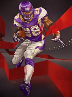 Adrian Peterson, ESPN Magazine.. Martn Ansin