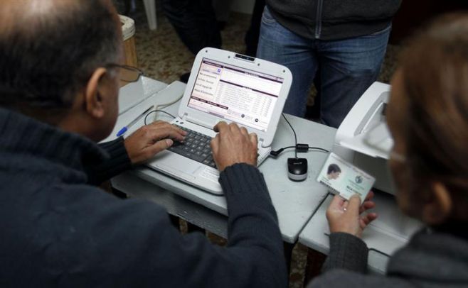 Ceibalita en circuito de votacin, este domingo. EFE