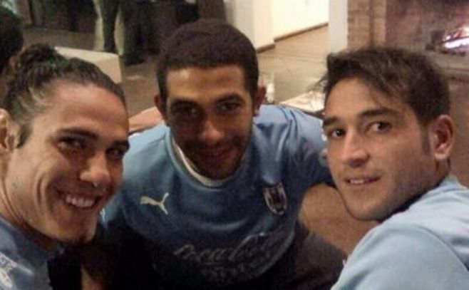 Cavani, Gargano y Lodeiro. @ECavaniOfficial