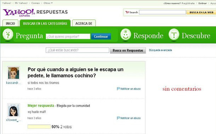 Las 10 preguntas más insólitas de Yahoo! Respuestas