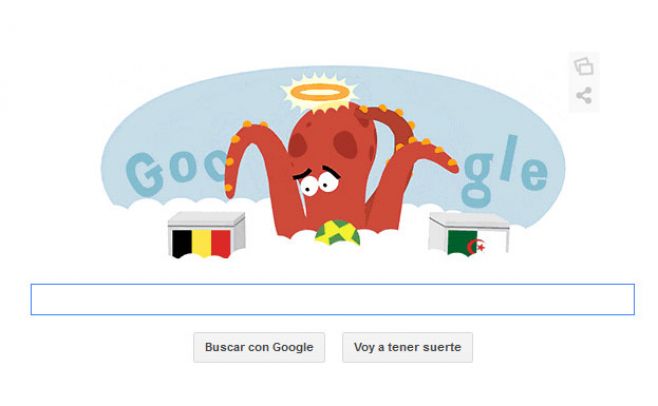 El pulpo Paul en doodle de Google. 