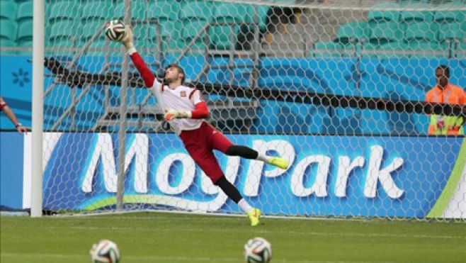 David de Gea, el arquero espa�ol que por lesi�n no tendr� minutos en Brasil.. EFE