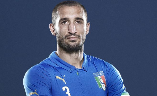 El zaguero de la seleccin italiana Giorgio Chiellini. Twitter