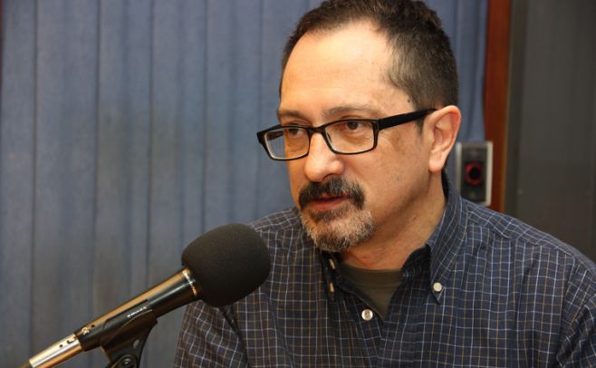 Renzo Rossello en estudios de El Espectador. 