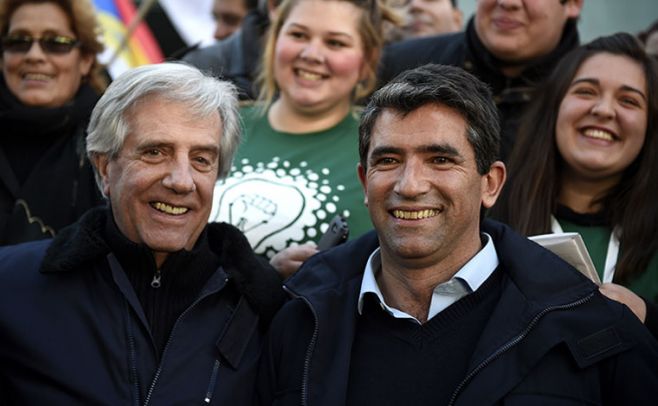 Vázquez y Sendic retoman su gira por Montevideo