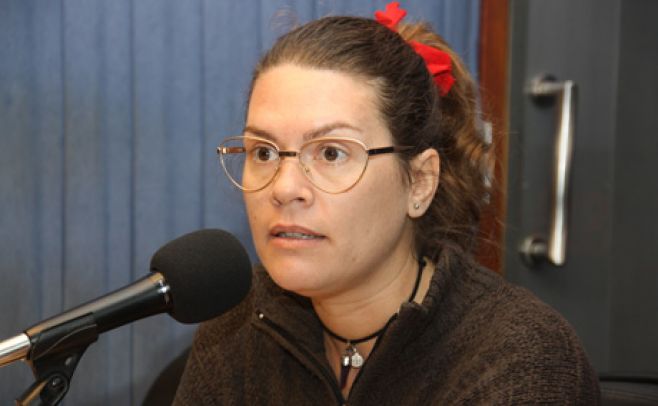 Mara Laura Prigue, gestora cultural de Direccin Nacional de Cultura del MEC, en estudios de El Espectador.. 