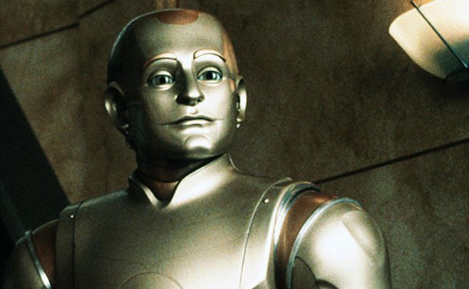 El hombre bicentenario, notable actuacin de Williams a pesar de estar camuflado como un robot. De Chris Columbus, 1999.