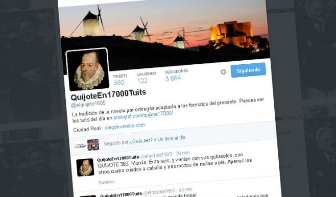 Insólito: escribe "El Quijote" en ¡17.000 tuits!