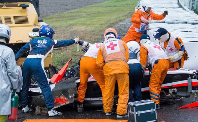 Grave accidente de Jules Bianchi en GP de Japón Grave accidente de Jules Bianchi en GP de Japón