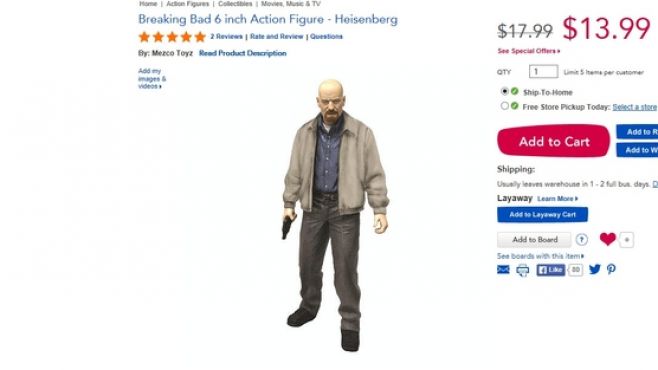 Mujer pide detener la venta de muñecos de "Breaking Bad" Mujer pide detener la venta de muñecos de "Breaking Bad"