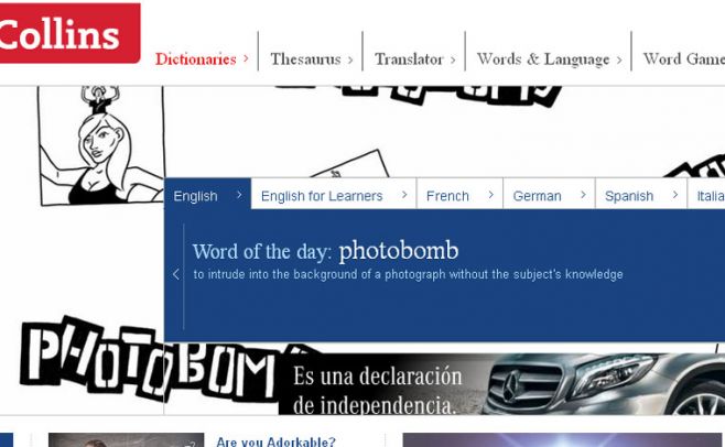 "Photobomb", palabra del año para el Diccionario Collins