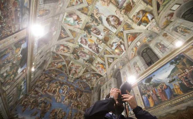 La Capilla Sixtina estrenó nueva iluminación y climatización. EFE/MUSEO VATICANO/CLAUDIO PERI