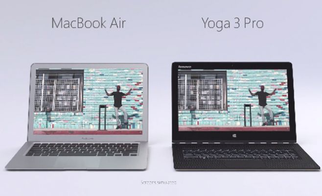 Lenovo "le pega" a la nueva Mac Book Air de Apple