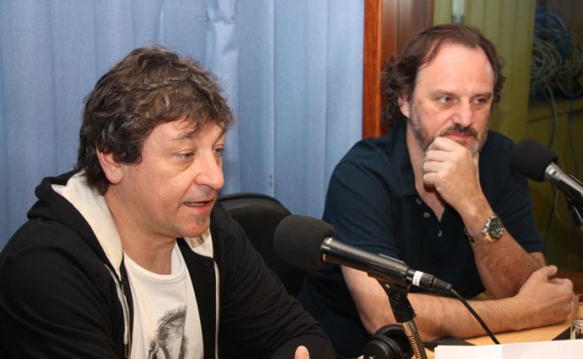 Ariel Cazes, director artstico del Sodre y Marcelo Lombardero, director de la "pera. En Perspectiva