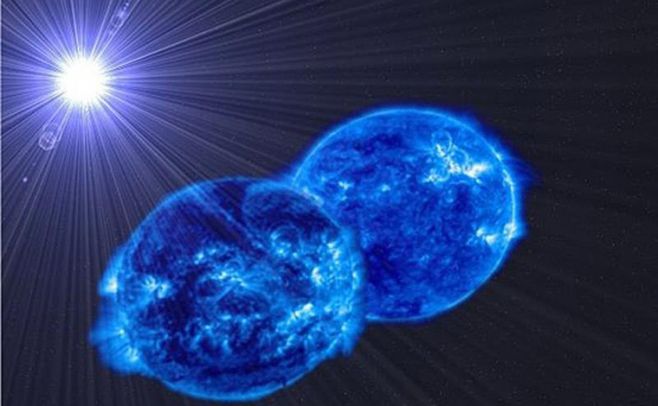 Dos estrellas a punto de fusionarse