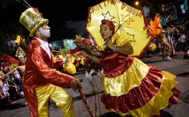 Los barrios Sur y Palermo vibraron a ritmo de candombe. ad/hoc Nicols Rodrguez