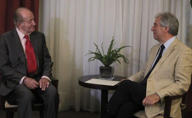 Tabaré Vázquez se reunió este sábado con el rey Juan Carlos. EFE