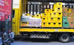 Paro y concentración de repartidores de bebidas; piden más seguridad